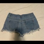 Hot Kiss NWOT  Womens Jean Shorts High Rise Shortie Distressed Raw Hem lace Photo 3