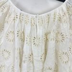 Madewell Embroidered Shirred Puff Sleeve Top Blouse Floral Eyelet Cream XXS NWT Photo 13