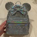 Lounge Fly NWT disney holographic silver sequin minnie mouse backpack Photo 1