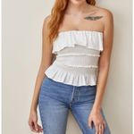 Reformation Millet Tube Top White Womens Small Linen Photo 11