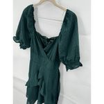 Trixxi  Dress Women Medium Green Pine Short Sleeve Belt Preppy Fairycore Festival Photo 9