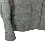 Dana Buchman  Blazer Sz 2 Gray Check Silver Metallic Business Office Jacket Photo 2