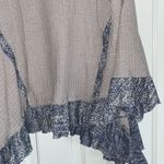 easel Gray Waffle Weave Blouse Top Photo 1
