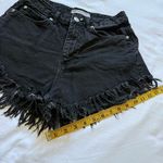 Garage  Denim Black Mini Festival Shorts 5/21 – Women’s Frayed Hem Summer Style Photo 5
