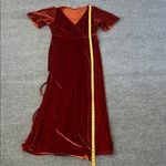 Baltic Born Meghan Terracota Velvet Wrap Maxi Dress Photo 10
