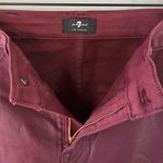 7 For All Mankind New  Coated Cargo Ankle Zip Skinny Pants Merlot Photo 14