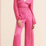 Free People NWT Anthropologie “Blink” Colab V-Neck Wide Leg Jumpsuit Size Large Photo 0