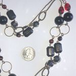 Lia Sophia Elegant Red and Black Beaded Boho Necklace Photo 3