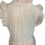 Calixta Gorg Pink Plaid Ruffle Dress Size Small .#87 White Photo 10