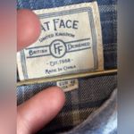 Fat Face Blue Casual Button Up Flannel Soft Cotton Casual Woman’s Shirt Size 14 Photo 3