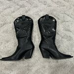 Black Women's Cowboy Boots EU 37 Size 6 Photo 3