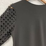 Clara Sun Woo Top Womens Small Cut Out Layered Minimal Gothic Grunge Witchy USA Black Photo 3