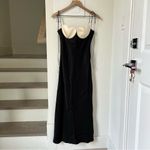 NWT Anna October Amur Tulip Midi Dress in Black and Cream Photo 1