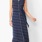 Talbots ✨  BUTTON-FRONT STRIPE JERSEY MAXI SZ LARGE DRESS✨ Photo 0