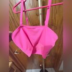 Aerie NWT  Shine Pique V Wire Bandeau Bikini Top size L/XL Pink Photo 8