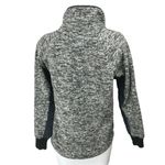 Abercrombie & Fitch Gray Fleece Quilted Asymmetric Button High Neck Jacket Sz XS Photo 1