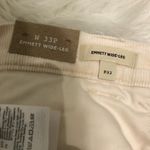 Madewell  Women's‎ Cropped Pants Size 33 Petite Cream Ribbed Emmett Wide Leg NWT Photo 8