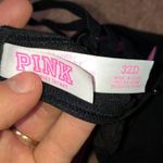 PINK - Victoria's Secret Pink Victoria’s Secret black lace Strappy bra racer back size 32D lightly lined Photo 6