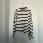 J.Crew   Striped Collared Terry Sweatshirt 100% cotton size L Photo 1