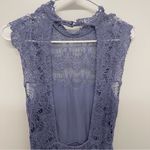 Free People  Elegant Lace Sleeveless Dress in Lavender Photo 5