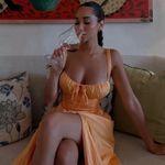 House Of CB Carmen Orange Dress M Photo 0