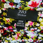 VINTAGE JBS Floral Button Front Midi Maxi Shirt Dress Black Size 22W Photo 8