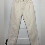 Unif High Rise Straight Leg 5-Pocket Jeans in Ivory Neutral Size 26 Photo 0