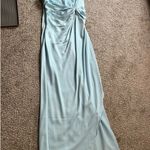 Abercrombie & Fitch Blue satin dress Photo 0