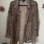 South Beach Sheer Button Down Blouse Photo 0