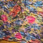 Vintage ATG (All That Glitters) Rayon Chiffon Rectangle Fruit Scarf Yellow Photo 6