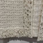 Elie Tahari NWT  Size S Cream Knit Embellished Textured Cardigan Beaded Pearls Photo 5