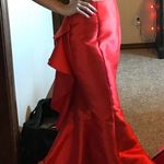 Sherri Hill Two Piece Red Floral Formal Dress Photo 0
