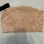 Know One Cares  Beige Floral Crop Top Photo 4