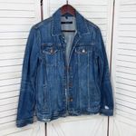 J Brand  Cyra Oversized Distressed Denim Jacket Kingsland Blue XS Photo 6