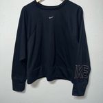 Nike  Black Boxy Sweatshirt with Gray Sleeve Detail‎ Photo 0
