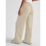 NWT ~ Women's Casual Tan Flare Leg Pockets Knit Drawstring Pull On Pants ~ MED. Photo 3