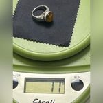 Elle  925 Sterling Silver Tiger Eye Ruby Ring Size 8 Very Good Used Condition Photo 8