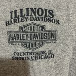 Harley Davidson  Studded Zip Up Hoodie Jacket Womens Small Grey Smokin Chicago Photo 4