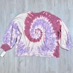 Style & Co Women's Plus Size Purple Crew Neck Tie Dye Cotton Blend Sweatshirt 2X Photo 3