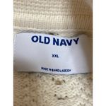 Old Navy Cream White Crochet Short Sleeve Button Polo Cardigan Sweater Top XXL Photo 3