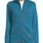 L.L.Bean Quilted Full Zip Sweatshirt Women M Teal Cozy Outdoor Everyday Travel Photo 0