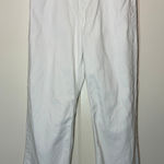 Forever 21 Premium White Wide Leg Jeans Raw Hem Distressed Pockets Women's 26 Photo 0