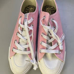 Pink Canvas Lace Up Sneakers with Hope Heart Logo Women's Size 5M Photo 0