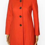 J.Crew  Petite Wool Blend Coral/Pink Lady Day Coat - Stand Collar - Size 0P Photo 0