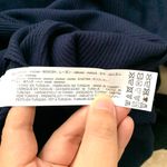 ZARA Asymmetric Ribbed Midi Skirt in Navy Blue Photo 9