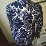 J Crew XS blue and white lightweight island coconut girl blouse Photo 2