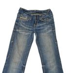 Cowgirl Tuff Bootcut Jeans 27 Tried True Bling Studs White Stitch Tall Stretch Blue Photo 2