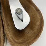 Birkenstock  Mayari‎ Silver Thong Sandals EU 38 US 7 Narrow Width Comfort Slides Photo 3