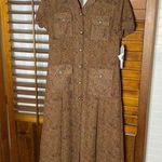 Julian Taylor  Vintage Cheetah Print Button Maxi Dress Photo 0