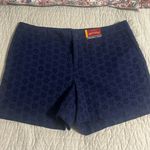 Faded Glory  navy blue eyelet chino shorts, new, size 10 Photo 0